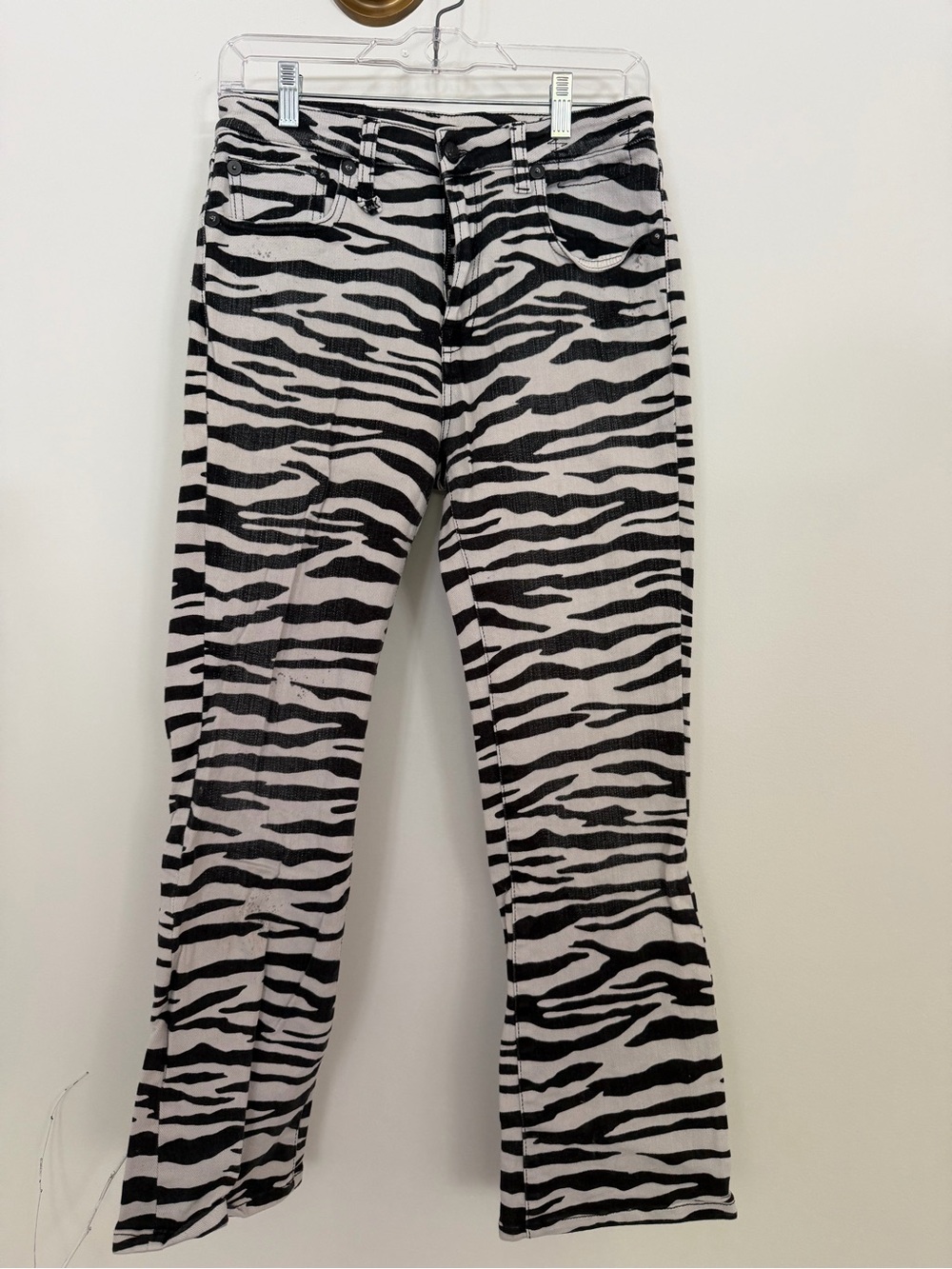 R13 Kick Fit Pants in Zebra Print - Picture 3 of 4